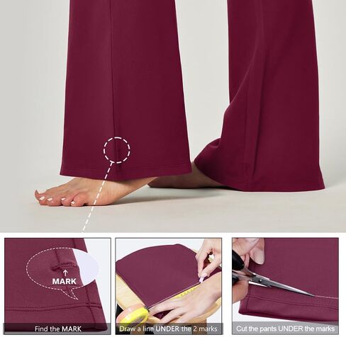 Women's High-Waist Flare Leggings - Wide Leg Yoga Pants with Pockets in Saudi Arabia