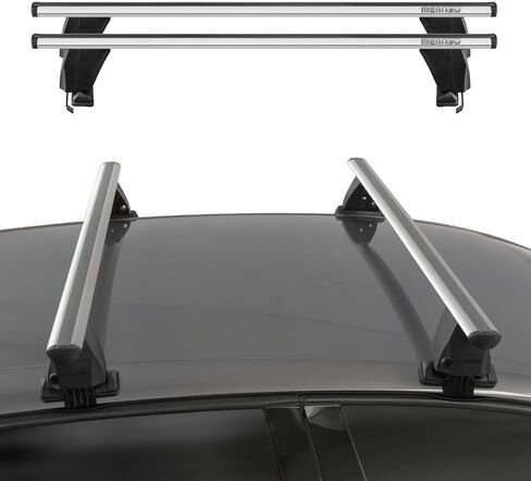 OMAC Roof Rack Cross Bars for Chevrolet Cruze Sedan HB 2016-2019 Lockable 110Lbs Steel Black 2Pcs fits Cargo Carriers Kayak Canoe Bike Snowboard in Saudi Arabia