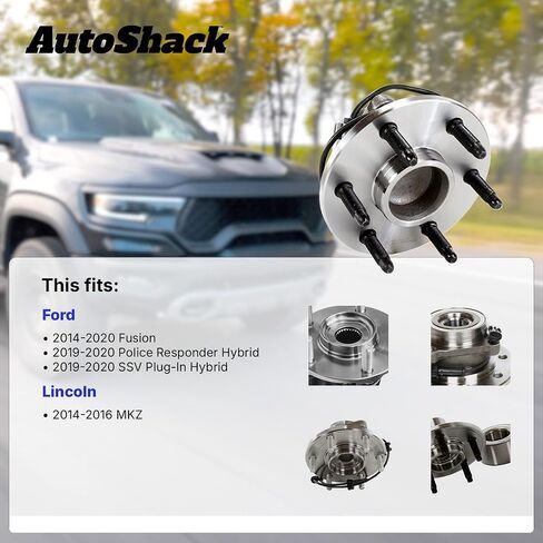 AutoShack Rear Wheel Hub Bearing Assemblies with ABS| Replacement for 2014-2020 Ford Fusion 2014-2016 Lincoln MKZ | 2-PC in Saudi Arabia