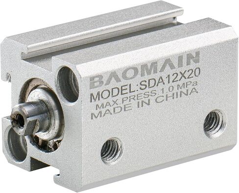 Baomain Compact Thin Air Cylinder SDA 50x15 50mm Bore 15mm Stroke PT1/4 port in Saudi Arabia