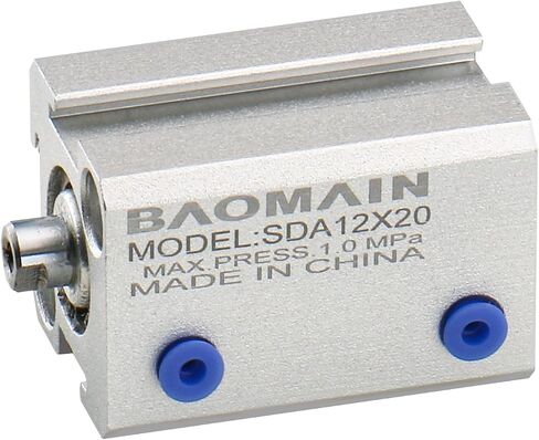 Baomain Compact Thin Air Cylinder SDA 50x15 50mm Bore 15mm Stroke PT1/4 port in Saudi Arabia