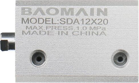 Baomain Compact Thin Air Cylinder SDA 50x15 50mm Bore 15mm Stroke PT1/4 port in Saudi Arabia