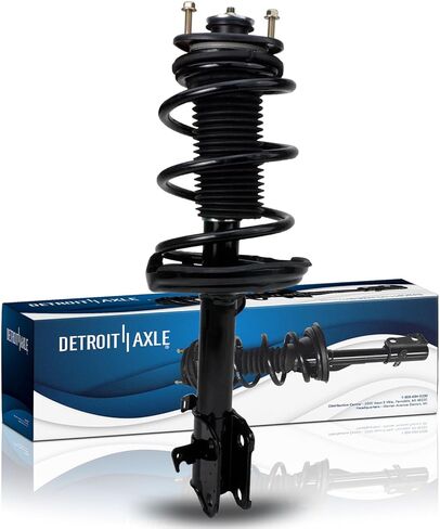 Detroit Axle - Front Left Strut for 2006-2014 Honda Ridgeline, Driver Side Strut w/Coil Spring 2007 2008 2009 2010 2011 2012 2013 Replacement Suspension Quick Install Ready Strut Shock Assembly in Kuwait
