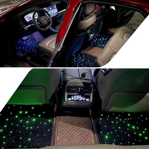 Starlight Floor Mats for Car, LED Car Mats, Starry Sky Design Luminous Carpet, Universal Fit Anti-Slip Waterproof Starlight Mats for Cars, SUVs, Trucks(USB Cable) in Saudi Arabia