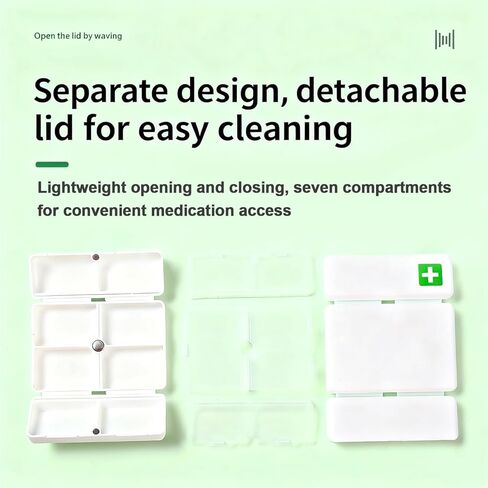 Daily Magnetic Pill Box Organizer, 7 Tray Travel Size Medicine Case Container, Cute Small Pocket Pill Dispenser Capsule Reminder Tracker for Medication, Fish Oil, Supplement, Tablets, Pink in Kuwait