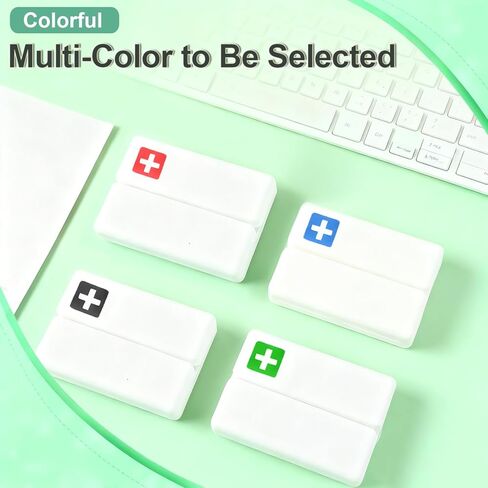 Daily Magnetic Pill Box Organizer, 7 Tray Travel Size Medicine Case Container, Cute Small Pocket Pill Dispenser Capsule Reminder Tracker for Medication, Fish Oil, Supplement, Tablets, Pink in Kuwait