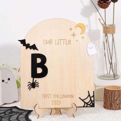 DIY Halloween Footprint or Handprint Sign/Newborn Infant Keepsake/Our Little Boo/Baby 's 1st Halloween Keepsake/Trick or Treat/2025/First Hallooween Footprint/Milestone Photo Prop Decoration in Saudi Arabia