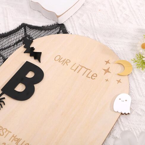 DIY Halloween Footprint or Handprint Sign/Newborn Infant Keepsake/Our Little Boo/Baby 's 1st Halloween Keepsake/Trick or Treat/2025/First Hallooween Footprint/Milestone Photo Prop Decoration in Saudi Arabia