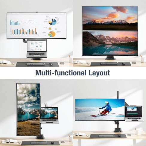 جهاز كمبيوتر محمول AVLT و 40 بوصة شاشة القطب أعلى القطب مع USB-C USB-A المنافذ-المتوافقة مع VESA ، ويدعم 26.4 رطلا (12 كجم) ، وملاءمة الشاشة الفائقة ، والارتفاع القابل للتعديل ، دوارة الإمالة ، إدارة الكابلات in Saudi Arabia