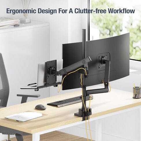 جهاز كمبيوتر محمول AVLT و 40 بوصة شاشة القطب أعلى القطب مع USB-C USB-A المنافذ-المتوافقة مع VESA ، ويدعم 26.4 رطلا (12 كجم) ، وملاءمة الشاشة الفائقة ، والارتفاع القابل للتعديل ، دوارة الإمالة ، إدارة الكابلات in Saudi Arabia