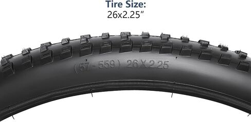YUNSCM 2-PCS 26" إطارات الدراجة 26x2.25/57-559 و26" أنابيب الدراجة صمام شريدر متوافق مع الدراجة الجبلية 26x2.0 26 x 2.10 26 x 2.20 26 x 2.125 26 x 2.25 26 x 2.30 إطارات وأنابيب الدراجات (W) -2114) in Saudi Arabia