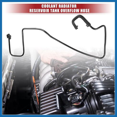 Coolant Radiator Reservoir Tank Overflow Hose Fit for Ford Fiesta S SE 1.6L 2011-2019 No.8V2Z-8B081-B/8V2Z-8B081-A - Pack of 1 Item Replacement in Saudi Arabia