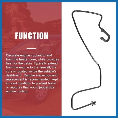 Coolant Radiator Reservoir Tank Overflow Hose Fit for Ford Fiesta S SE 1.6L 2011-2019 No.8V2Z-8B081-B/8V2Z-8B081-A - Pack of 1 Item Replacement in Saudi Arabia
