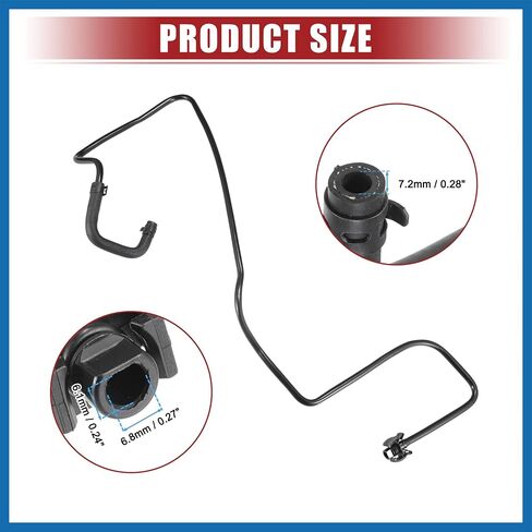 Coolant Radiator Reservoir Tank Overflow Hose Fit for Ford Fiesta S SE 1.6L 2011-2019 No.8V2Z-8B081-B/8V2Z-8B081-A - Pack of 1 Item Replacement in Saudi Arabia