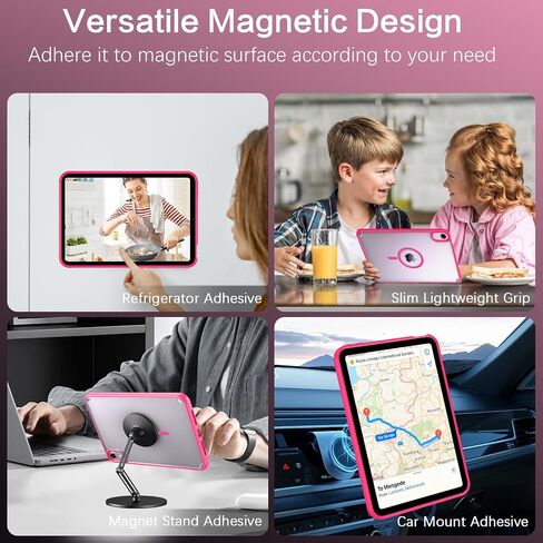 حالة Bentoben for iPad Mini7 (A17 Pro) ، و iPad Mini 7th Generation Magnetic Case (2024/2021) ، وغطاء صدمة غير لامع وغطاء للأسفل لـ iPad mini7/mini6 8.3 "، خارج الأبيض in Kuwait