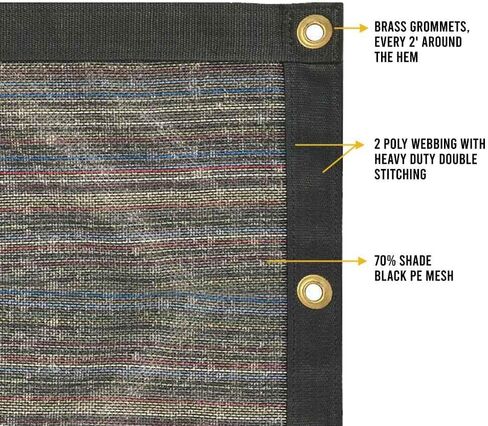منتجات Mytee 10'x16' 10oz شبكة متعددة من القماش المشمع PVC المطلي بظل بولي قابل للفتح in Saudi Arabia