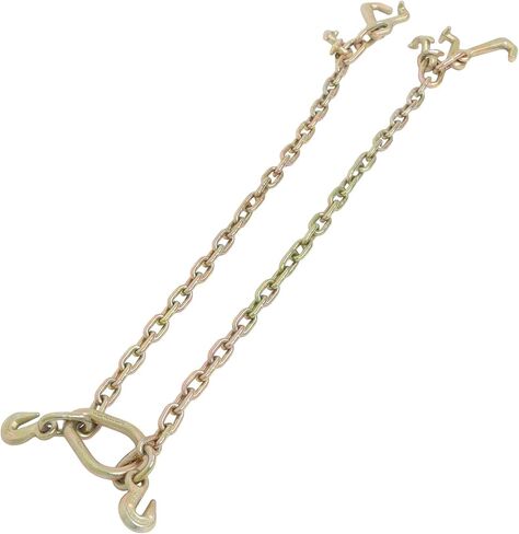 munirater 5/16in 3 FT 5400LBS Tow Chain Grade 70 V - Bridle Chain with RJT Cluster Hooks Replacement for Tow Truck Winch Cable Pull Wrecker Recovery Grab in Saudi Arabia