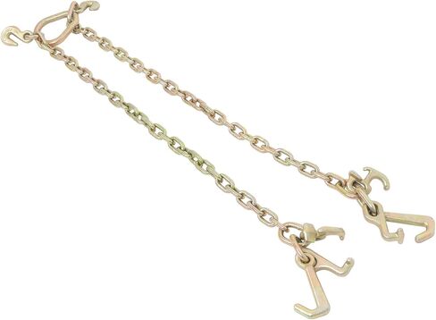 munirater 5/16in 3 FT 5400LBS Tow Chain Grade 70 V - Bridle Chain with RJT Cluster Hooks Replacement for Tow Truck Winch Cable Pull Wrecker Recovery Grab in Saudi Arabia