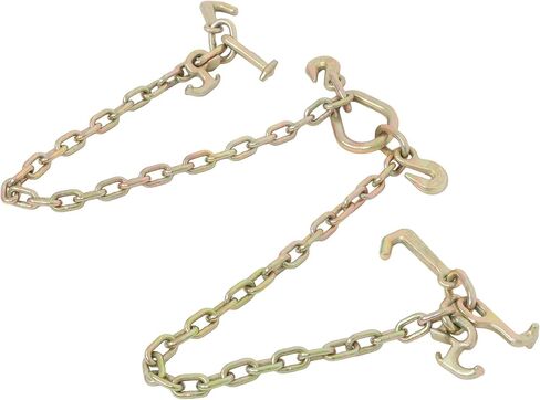 munirater 5/16in 3 FT 5400LBS Tow Chain Grade 70 V - Bridle Chain with RJT Cluster Hooks Replacement for Tow Truck Winch Cable Pull Wrecker Recovery Grab in Saudi Arabia
