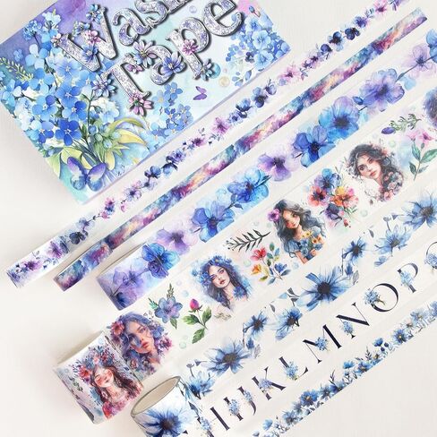 مجموعة شريط Glitter Washi - 14 Rolls Gold Sparkle لاصق لاصق ، 3 سم/2 سم/1.5 سم الأشرطة الفراشة واسعة الفراشة للخردة ، وصوائح الرصاص ، وحرف DIY ، ديكور العام الجديد (موضوعات Fairy & Cat) in Kuwait