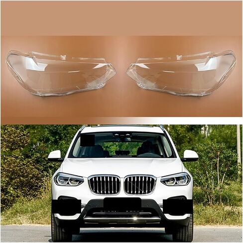 غطاء للمصابيح الأمامية غطاء عاكس الضوء الشفاف غطاء المصباح الأمامي متوافق مع BMW X3 X4 X3M X4M G01 G02 G08 F97 F98 2018 2019 2020 2021 (يمين) in Kuwait