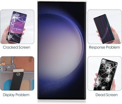 6.8 بوصة لجهاز Galaxy S23 Ultra ، LCD Display Digitizer S23ULTRA 5G S918B LCD شاشة الإطار ، الإصدار الدولي للاتحاد الأوروبي ، بصمة الدعم (الأخضر) in Saudi Arabia