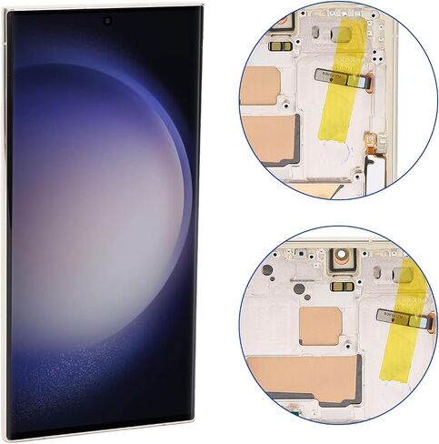 6.8 بوصة لجهاز Galaxy S23 Ultra ، LCD Display Digitizer S23ULTRA 5G S918B LCD شاشة الإطار ، الإصدار الدولي للاتحاد الأوروبي ، بصمة الدعم (الأخضر) in Saudi Arabia