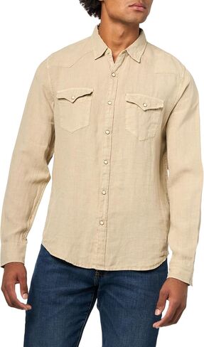 Lucky Brand Men's Linen Western Long Sleeve Shirt in Saudi Arabia