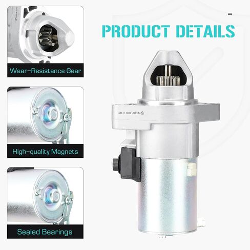17816N Starter Replacement for Acura RSX 2.0 2.0L 2002 2003 2004 2005 2006, Replaces 410-54120, 410-54120R, SMU0302, 31200-PND-A01, 31200-PND-A02, 31200-PND-A03, 31200-PND-A04 in Saudi Arabia