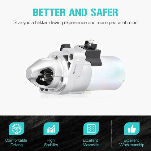 17816N Starter Replacement for Acura RSX 2.0 2.0L 2002 2003 2004 2005 2006, Replaces 410-54120, 410-54120R, SMU0302, 31200-PND-A01, 31200-PND-A02, 31200-PND-A03, 31200-PND-A04 in Saudi Arabia