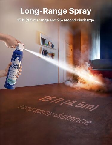 PLEMO Fire Extinguisher, All-in-1 Fire Spray for Home, Kitchen, Car, RV, Garage, Truck, and Camping, F60L, 2-Pack in Kuwait