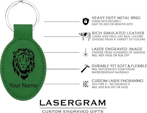 سلسلة مفاتيح بيضاوية LaserGram، سمك السلور، نقش شخصي متضمن in Kuwait