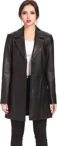 BGSD Women Danielle Lambskin Leather Walking Coat (Also available in Plus Size & Petite) in Saudi Arabia