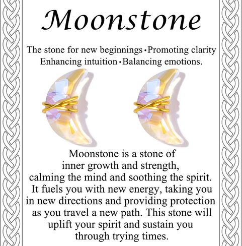 Moonstone Earrings New Beginnings Gifts for Women Graduation Divorce Retirement Farewell Gifts for Coworkers Inspirational Moonstone Jewelry in Saudi Arabia
