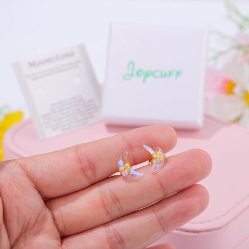 Moonstone Earrings New Beginnings Gifts for Women Graduation Divorce Retirement Farewell Gifts for Coworkers Inspirational Moonstone Jewelry in Saudi Arabia