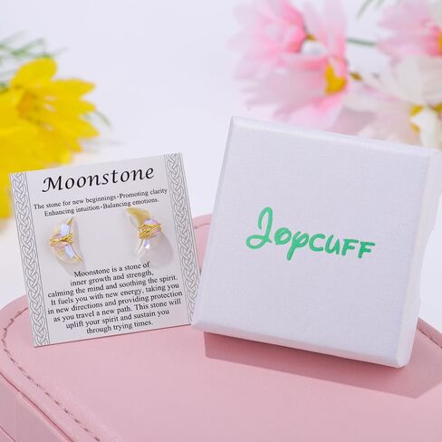 Moonstone Earrings New Beginnings Gifts for Women Graduation Divorce Retirement Farewell Gifts for Coworkers Inspirational Moonstone Jewelry in Saudi Arabia