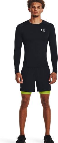 Under Armour Mens HeatGear Compression Shorts - Sweat Wicking XXL Black-White in Kuwait
