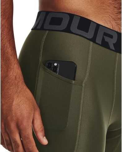 Under Armour Mens HeatGear Compression Shorts - Sweat Wicking XXL Black-White in Kuwait