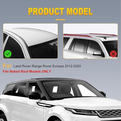 OCPTY Roof Rack Fit for Land Rover Range for Rover Evoque 2012 2013 2014 2015 2016 2017 2018 2019 2020 Cargo Bars for Cargo Carrier Bag Luggage Kayak Canoe Bike Snowboard Skiboard in Saudi Arabia