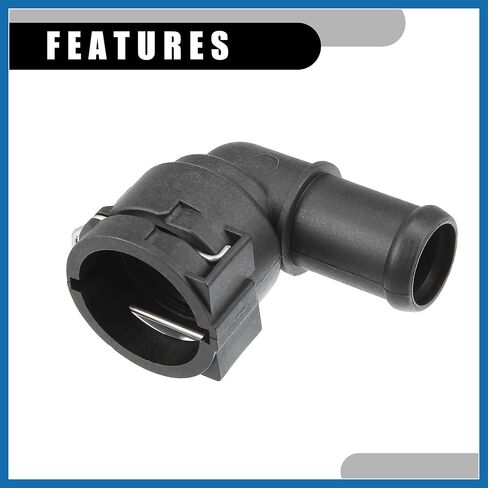 Upper Radiator Coolant Hose Connector Pipe No.1K0122291H - Car Interior Heater Hose Connector - for Volkswagen Passat 2012-2014 Plastic Black 1 Pc Item Replacement in Saudi Arabia