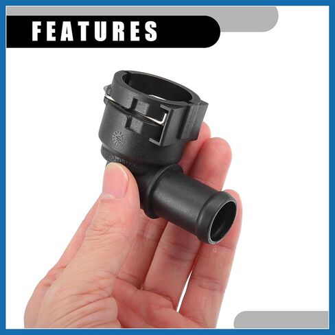Upper Radiator Coolant Hose Connector Pipe No.1K0122291H - Car Interior Heater Hose Connector - for Volkswagen Passat 2012-2014 Plastic Black 1 Pc Item Replacement in Saudi Arabia