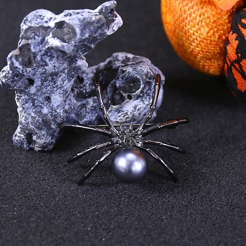 Spider Brooch Pins for Women Gothic Spider Brooch Pin Punk Vampire Witch Cosplay Costume Crawly Accessories in Saudi Arabia