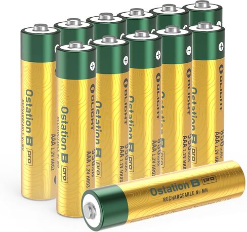 بطاريات NIMH القابلة لإعادة شحن Olight B Pro AA ، وحزمة 8 عملة ، و 2100 مللي أمبير في الساعة ، وجهد البطارية 1.2 فولت ، ومثالية للأجهزة اليومية ، الصديقة للبيئة in Kuwait