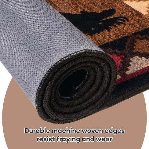 Bear Decor Rustic Throw Area Rugs Moose, 3x5 4x6 5x8 6x9 Ft B11 in Saudi Arabia