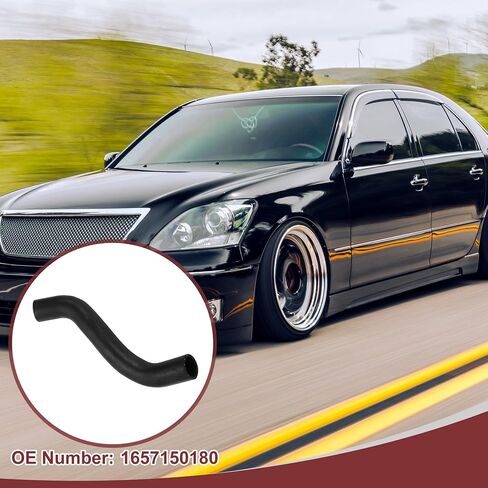 1 قطعة خرطوم المبرد المبرد لكزس LS430 4.3L 2001-2006 خرطوم السخان العلوي رقم 1657150180 المطاط الأسود in Saudi Arabia