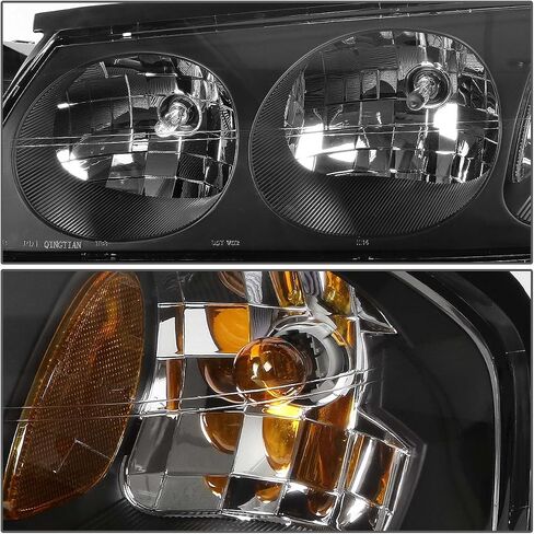 DNA MOTORING HL-OH-CI00-CH-AM Chrome Amber Headlights Compatible with 00-05 Chevy Impala in Saudi Arabia