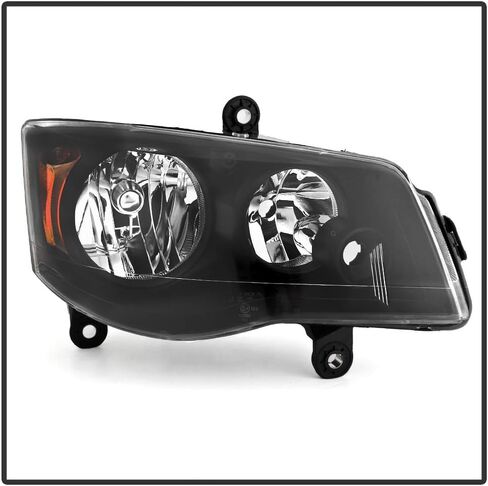 ACANII - For 2011-2017 Dodge Grand Caravan 08-16 Chrysler Town & Country Black Housing Headlights Headlamps Left+Right in Saudi Arabia