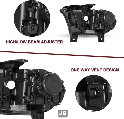 JSBOYAT Headlight Assembly [w/LED DRL] Compatible with 2014-2020 Dodge Durango, Factory Halogen Model Headlamps Replacement Driver and Passenger Side with Bulbs (Not for HID Model) in Saudi Arabia