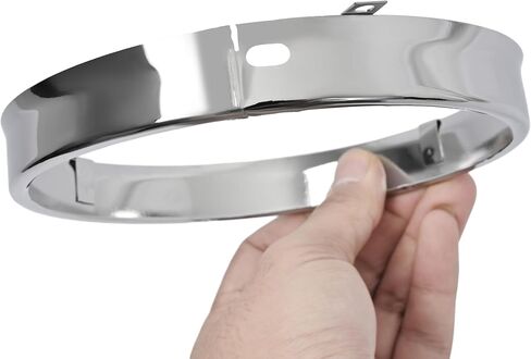 HECASA Headlight Molding Retaining Ring Compatible with 1964-1972 Chevy Chevrolet Chevelle/El Camino/Impala | 1966-1970 Pontiac GTO/LeMans/Tempest Front Headlamp Molding Steel Chrome Silvery 4 PCS in Saudi Arabia