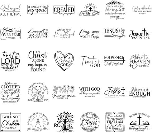 Dtf Transfers Ready to Press - 20 Pcs Easter Iron on Transfers for T-Shirts, Jesus Bunny Egg Iron on Patches Stickers, Heat Vinyl Decals for Clothes Bag DIY Crafts Fabric Decor in Kuwait